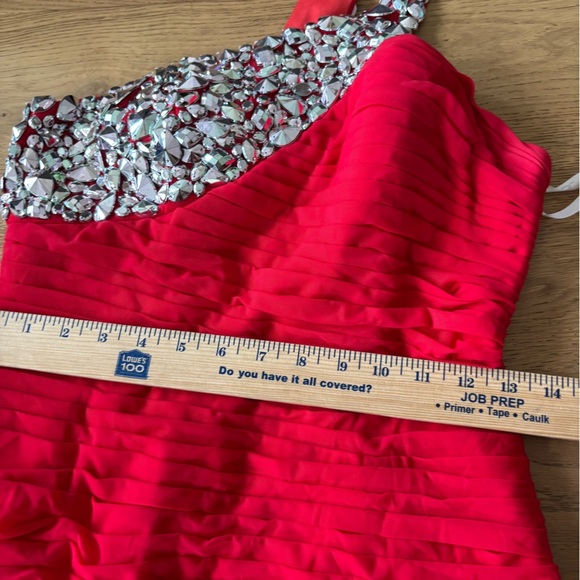 Jovani one shoulder formal mini dress 10 - Picture 3 of 8